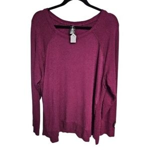 Active Life Crewneck Top in Plum
